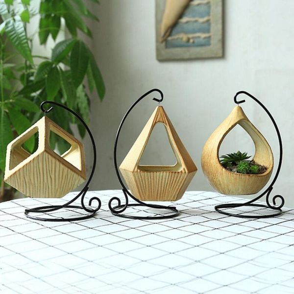 vases european style innovative iron stand hanging basket ceramic succulent plants pot flower hook desk home decor plant
vases european style innovative iron stand hanging basket ceramic succulent plants pot flower hook desk home decor plant
