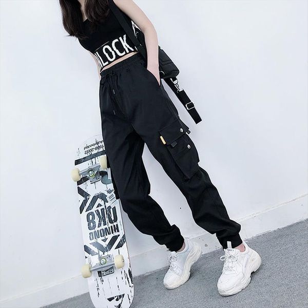 fashion hip hop high waist women capris loose harem slim casual trouser, Black;white
fashion hip hop high waist women capris loose harem slim casual trouser, Black;white