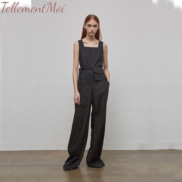 women's jumpsuits & rompers black casual jumpsuit women 2021 sleeveless pocket high waist wide leg long with bag fashion tooling overal, Black;white
women's jumpsuits & rompers black casual jumpsuit women 2021 sleeveless pocket high waist wide leg long with bag fashion tooling overal, Black;white
