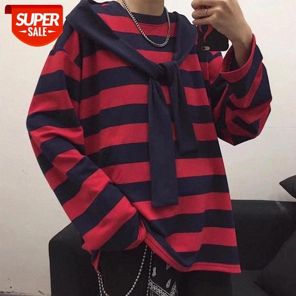 trendy fashion punk men harajuku black red striped t-shirt male loose oversize long sleeve o-neck t shirt summer boys tees #y78n, White;black
trendy fashion punk men harajuku black red striped t-shirt male loose oversize long sleeve o-neck t shirt summer boys tees #y78n, White;black