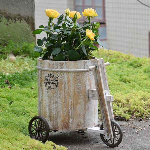 planters & pots natural wooden trolley cart with bucket shaped flower plant pot european home garden decor three wheels vehicle wood tub
planters & pots natural wooden trolley cart with bucket shaped flower plant pot european home garden decor three wheels vehicle wood tub