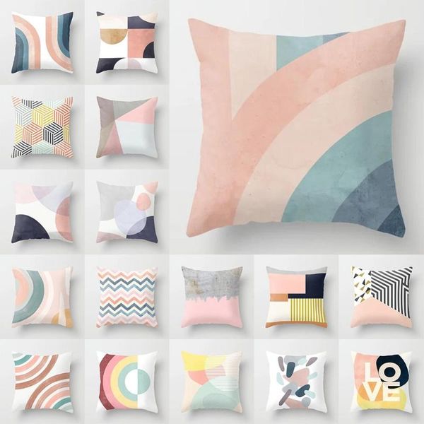 45*45 cm pink geometric abstract pillow case art simple square cushion cover office car home sofa seat decoration custom
45*45 cm pink geometric abstract pillow case art simple square cushion cover office car home sofa seat decoration custom