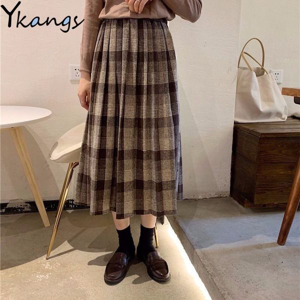 2021 high waist vintage plaid midi women winter thicken warm pleated skirts harajuku saia mori girl cute lolita autumn skirt 5w99, Black
2021 high waist vintage plaid midi women winter thicken warm pleated skirts harajuku saia mori girl cute lolita autumn skirt 5w99, Black