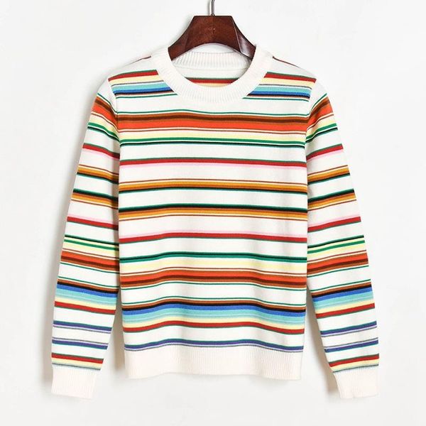 women's sweaters 2021 fall fashion women striped sweater jumpers o-neck long sleeve for sueter mujer, White;black
women's sweaters 2021 fall fashion women striped sweater jumpers o-neck long sleeve for sueter mujer, White;black