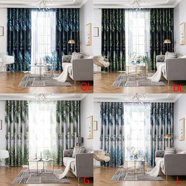 2pcs palm tree blackout curtain green 100*250cm wide*long perforated living room window and bedroom
2pcs palm tree blackout curtain green 100*250cm wide*long perforated living room window and bedroom