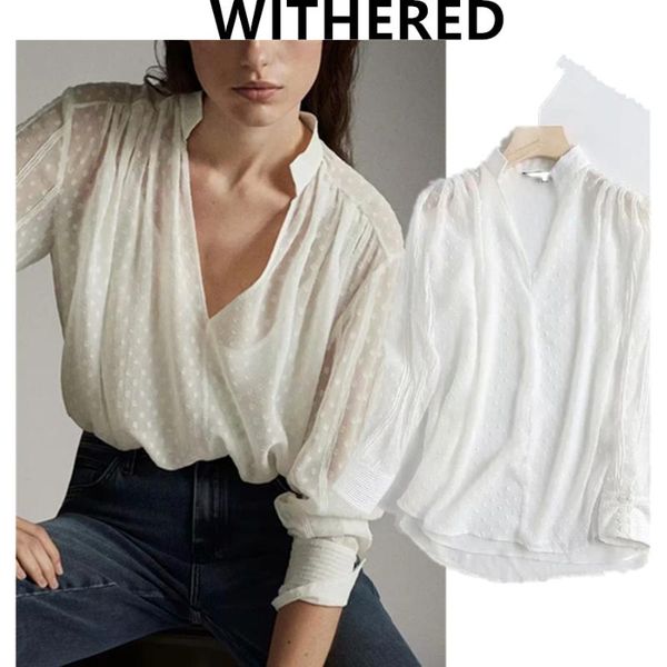 withered england office lady fashion elegant dot jacquard weave loose lining blouse women blusas mujer de moda 2021 shirt, White
withered england office lady fashion elegant dot jacquard weave loose lining blouse women blusas mujer de moda 2021 shirt, White