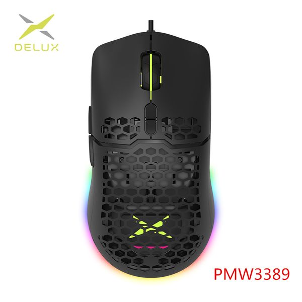 delux m700 pmw3389 rgb gaming mouse 67g lightweight honeycomb shell ergonomic mice with soft rope cable for computer gamer
delux m700 pmw3389 rgb gaming mouse 67g lightweight honeycomb shell ergonomic mice with soft rope cable for computer gamer