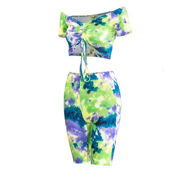 women 2 stuk outfits tie dye printed crop and bodycon shorts club wear training packages, Gray
women 2 stuk outfits tie dye printed crop and bodycon shorts club wear training packages, Gray
