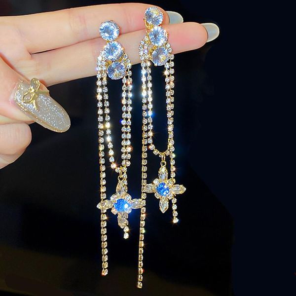 dangle & chandelier fashion crystal rhinestone star long tassel earrings korea dongdaemun exaggerated dangler luxury ear jewelry drop earing, Silver
dangle & chandelier fashion crystal rhinestone star long tassel earrings korea dongdaemun exaggerated dangler luxury ear jewelry drop earing, Silver
