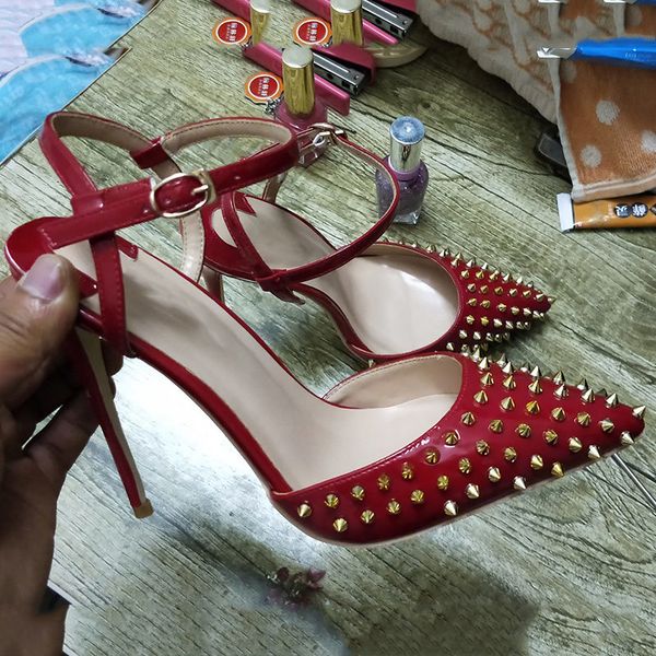 dress shoes tikicup gold studs women pointed toe high heel slingbacks sandals summer ladies chic stiletto pumps spikes design, Black
dress shoes tikicup gold studs women pointed toe high heel slingbacks sandals summer ladies chic stiletto pumps spikes design, Black