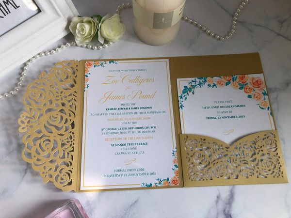greeting cards 50- personalized diy gold roses pocket fold wedding invitation with envelopes
greeting cards 50- personalized diy gold roses pocket fold wedding invitation with envelopes