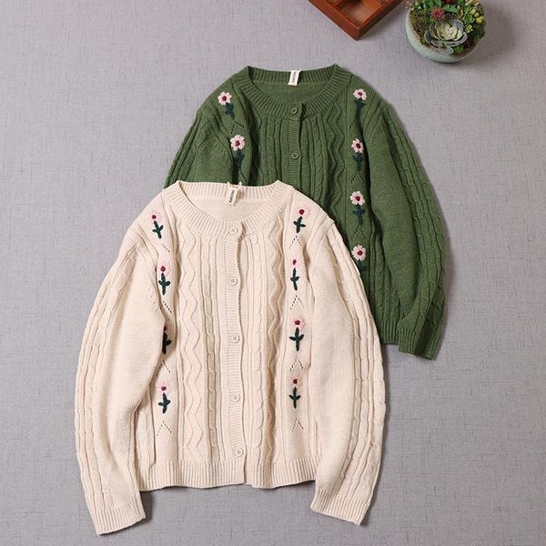 women's knits & tees 2021 autumn winter japan style mori girl embroidered sweater retro loose all-match o neck cardigan jacket, White
women's knits & tees 2021 autumn winter japan style mori girl embroidered sweater retro loose all-match o neck cardigan jacket, White