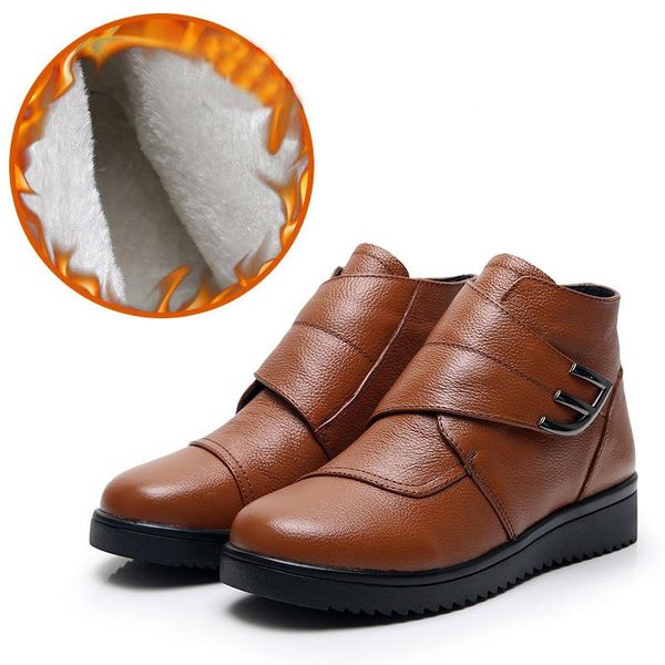 boots autumn winter genuine leather ankle women 2021 flat low heel hook loop round toe buckle warm ladies, Black
boots autumn winter genuine leather ankle women 2021 flat low heel hook loop round toe buckle warm ladies, Black
