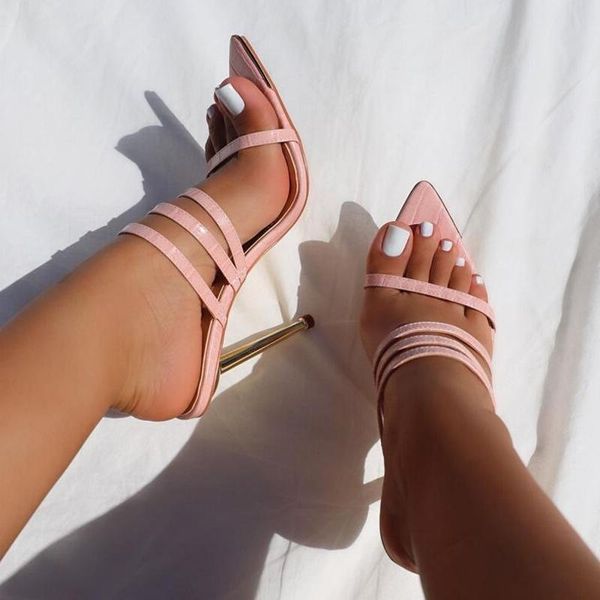 high-heeled shoes lady pointed toe cross-tied ladies' slippers rivet thin fabric metal decoration slides pu rome pumps super, Black
high-heeled shoes lady pointed toe cross-tied ladies' slippers rivet thin fabric metal decoration slides pu rome pumps super, Black
