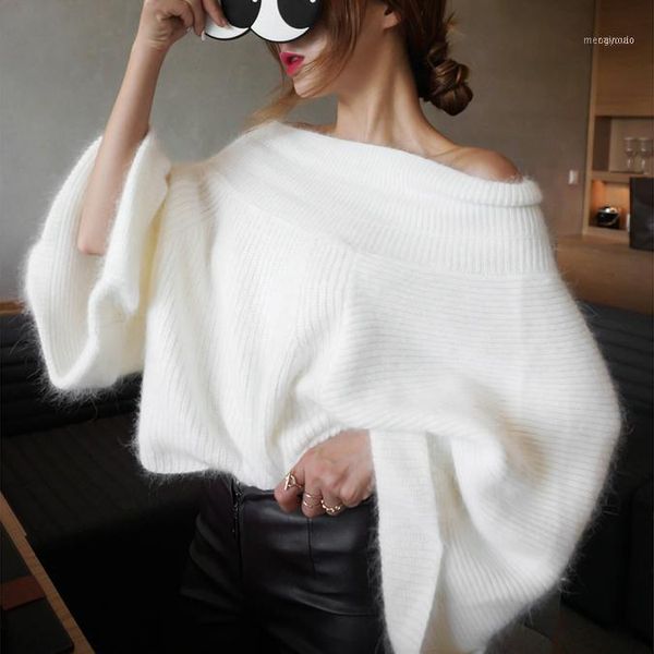 women's sweaters autumn winter women fashion sweater slash neck off shoulder flare sleeve ladies pullover soft knitwear1, White;black
women's sweaters autumn winter women fashion sweater slash neck off shoulder flare sleeve ladies pullover soft knitwear1, White;black