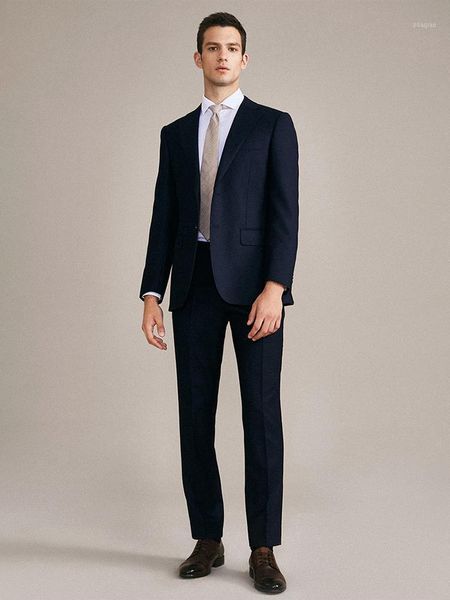 men's suits & blazers 65% wool mens set blazer + pant deep blue wedding groom business man wear formal clothing 2021 autumn winter suit, White;black
men's suits & blazers 65% wool mens set blazer + pant deep blue wedding groom business man wear formal clothing 2021 autumn winter suit, White;black
