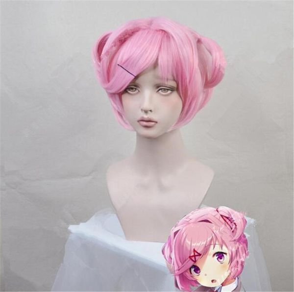 party masks game ddlc doki literature club natsuki pink short wig cosplay costume women a623
party masks game ddlc doki literature club natsuki pink short wig cosplay costume women a623