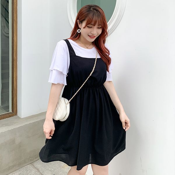 new fashion plus-size women's wear matching color two-piece dress 2378 vrvt, Black;gray
new fashion plus-size women's wear matching color two-piece dress 2378 vrvt, Black;gray