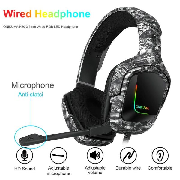headphones & earphones onikuma k20 rgb backlight gaming headset 3.5mm wired headphone with microphone for computer tablets smartphone
headphones & earphones onikuma k20 rgb backlight gaming headset 3.5mm wired headphone with microphone for computer tablets smartphone