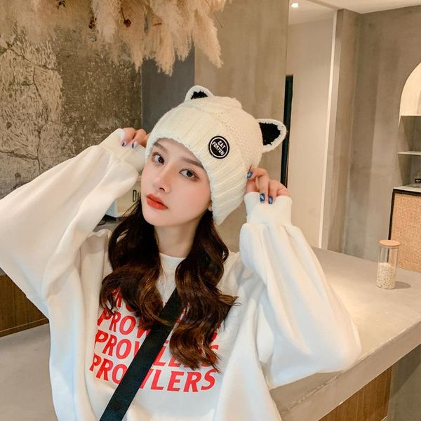 beanie/skull caps women's bucket hat korean autumn knit cap japanese winter cartoon cat ears cute plus velvet warm fashion outdoor, Blue;gray
beanie/skull caps women's bucket hat korean autumn knit cap japanese winter cartoon cat ears cute plus velvet warm fashion outdoor, Blue;gray