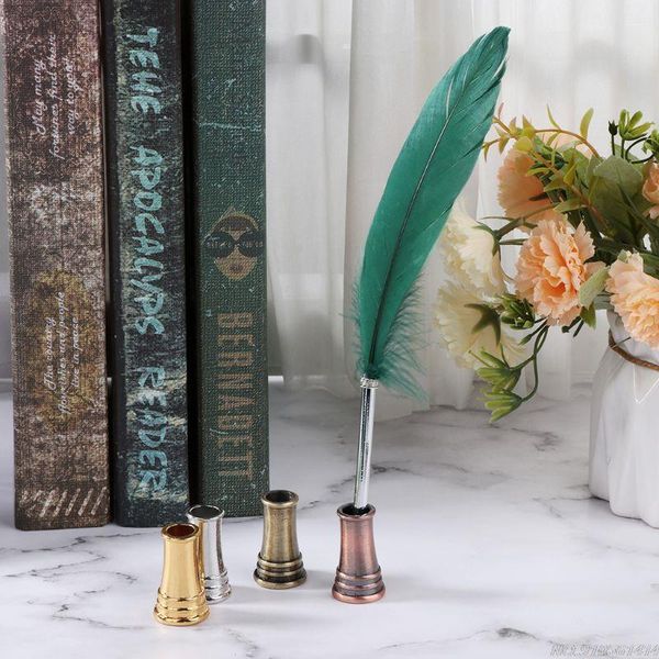 fountain pens vintage feather quill dip pen holder metal stand office school supplies stationery student gift ag11 21 dropship
fountain pens vintage feather quill dip pen holder metal stand office school supplies stationery student gift ag11 21 dropship