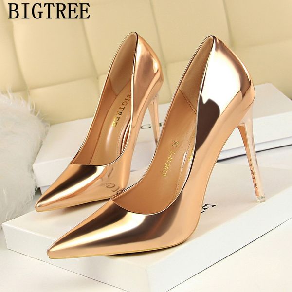 office shoes women patent leather extreme high heels bigtree shoes high heels pumps women shoes stiletto sapato feminino, Black
office shoes women patent leather extreme high heels bigtree shoes high heels pumps women shoes stiletto sapato feminino, Black