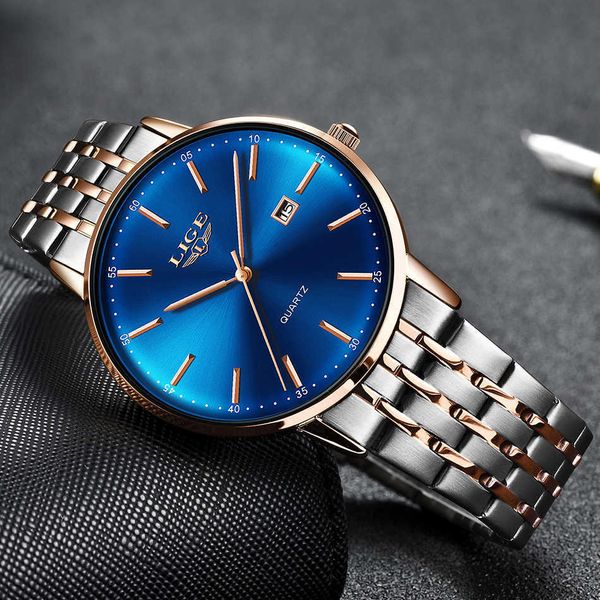 lige watch for man sport waterproof date wristwatch fashion mens watches brand luxury military all steel dial clock 210527, Slivery;brown
lige watch for man sport waterproof date wristwatch fashion mens watches brand luxury military all steel dial clock 210527, Slivery;brown