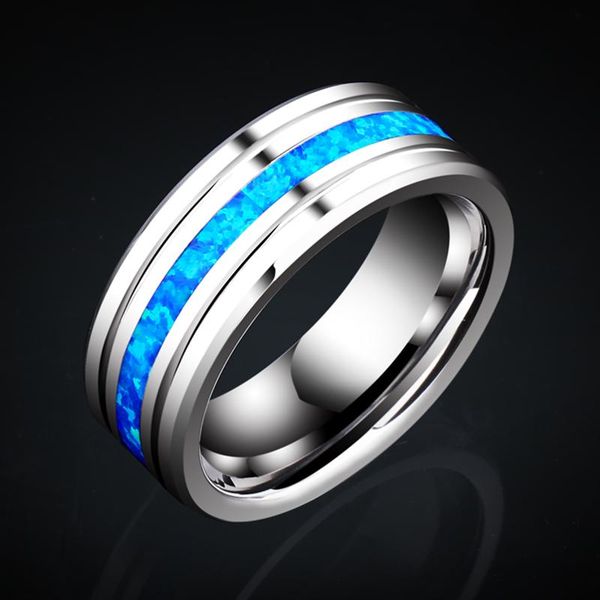 wedding rings fdlk 8mm high polished stainless steel ring blue opal center groove men's band, Slivery;golden
wedding rings fdlk 8mm high polished stainless steel ring blue opal center groove men's band, Slivery;golden