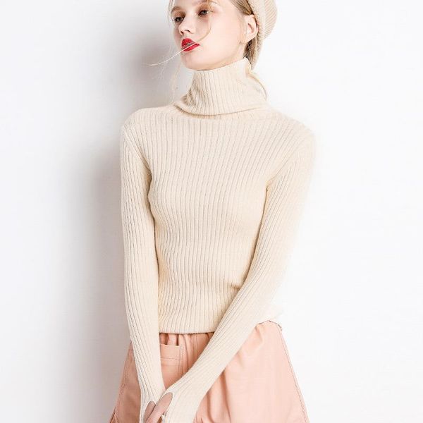 women's sweaters 2021 soft glutinous korean version of the high-neck thickened hedging fashion short slim tight-fitting sweater female, White;black
women's sweaters 2021 soft glutinous korean version of the high-neck thickened hedging fashion short slim tight-fitting sweater female, White;black
