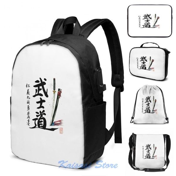 backpack bushido and seven virtues of samurai with katana usb charge men school bags women cosmetic bag travel laptop
backpack bushido and seven virtues of samurai with katana usb charge men school bags women cosmetic bag travel laptop