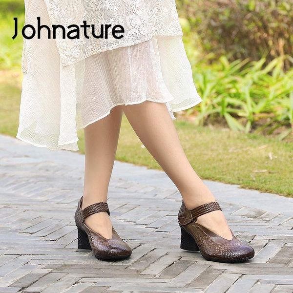 dress shoes johnature pumps women genuine leather high heels 2021 spring retro hook & loop round toe sewing platform ladies, Black
dress shoes johnature pumps women genuine leather high heels 2021 spring retro hook & loop round toe sewing platform ladies, Black