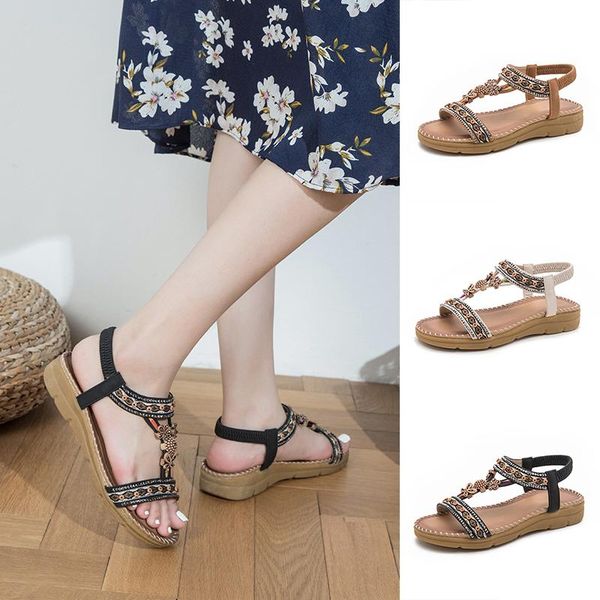 sandals retro floral bohemia slip on beach flat heel shoes anti summer supply quality, Black
sandals retro floral bohemia slip on beach flat heel shoes anti summer supply quality, Black