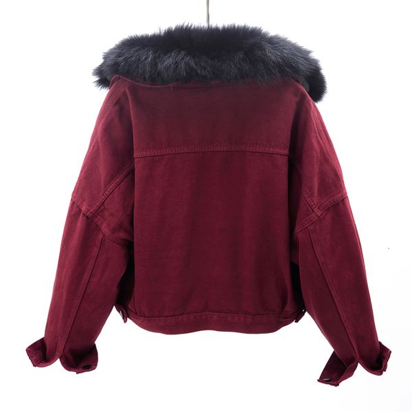 winter removable real fox collar rabbit fur liner denim coat women loose thick warm short jeans jacket outwear female uksc, Black;brown
winter removable real fox collar rabbit fur liner denim coat women loose thick warm short jeans jacket outwear female uksc, Black;brown