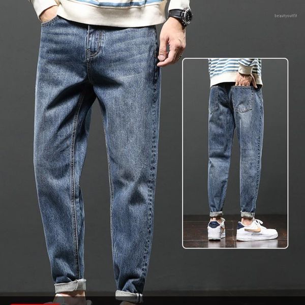 men's jeans plush autumn and winter thickening trendy brand loose straight high-end large size casual long pants, Blue
men's jeans plush autumn and winter thickening trendy brand loose straight high-end large size casual long pants, Blue