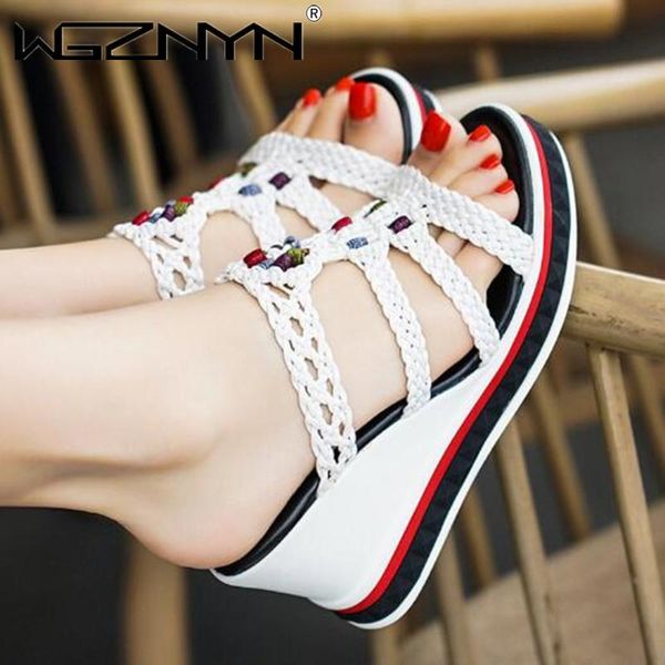 women beads slippers solid color weaving slip-on outdoor summer beach female shoes women slippers platform shoes dropship, Black
women beads slippers solid color weaving slip-on outdoor summer beach female shoes women slippers platform shoes dropship, Black