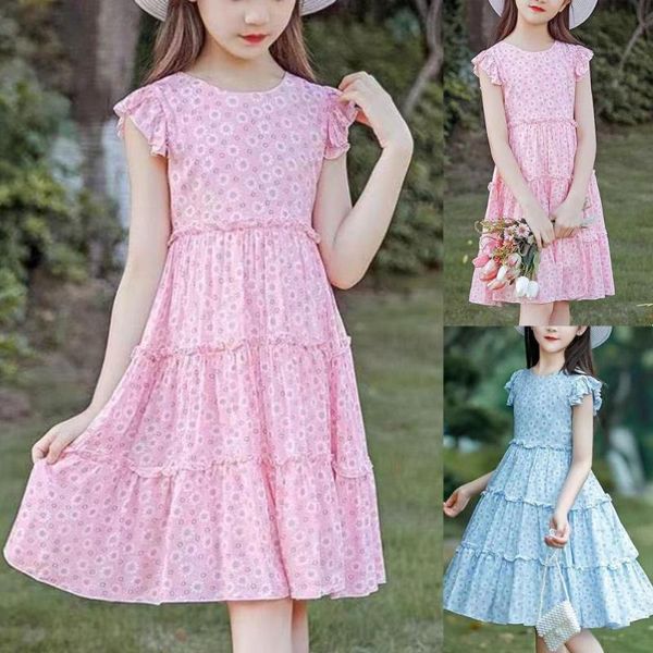 girl's dresses summer dress round neck loose kids children flying sleeve girls for hiking, Red;yellow
girl's dresses summer dress round neck loose kids children flying sleeve girls for hiking, Red;yellow