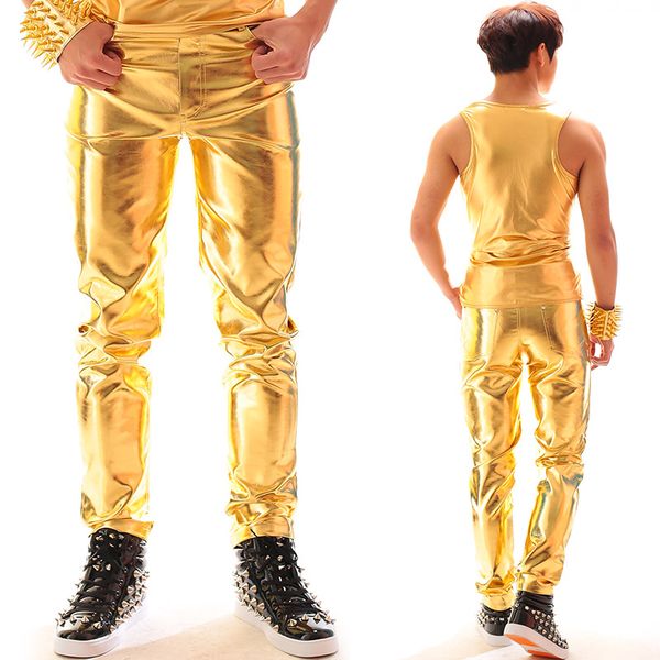 pu leather male silvery pants costumes fashion slim tide trousers pants singer dancer show nightclub performance rock jazz show, Black;red
pu leather male silvery pants costumes fashion slim tide trousers pants singer dancer show nightclub performance rock jazz show, Black;red