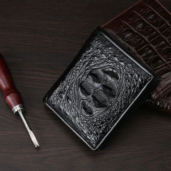 wallets imported thai crocodile leather men's wallet business short-term free, Red;black
wallets imported thai crocodile leather men's wallet business short-term free, Red;black
