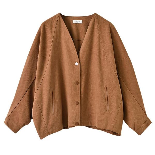 women's jackets cotton batwing jacket women clothing cropped coats, Black;brown