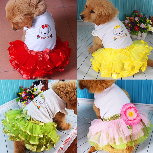 dog apparel pet clothes skirt teddy bomei milk spring and summer fruit