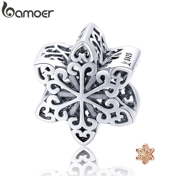 bamoer genuine 925 sterling silver elegant snowflake openwork beads fit women charm bracelets & necklace diy jewelry scc719 q0531, Black
bamoer genuine 925 sterling silver elegant snowflake openwork beads fit women charm bracelets & necklace diy jewelry scc719 q0531, Black