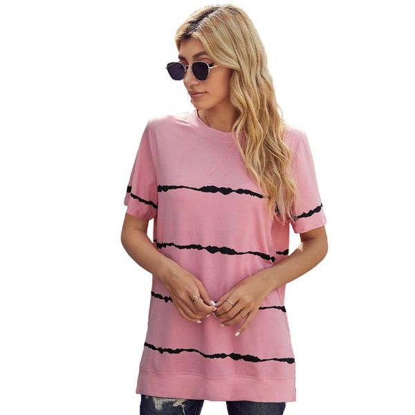 women's t-shirt women summer 2021 style stripe print fashion short loose o neck versatile simple shirt female casual solid top, White
women's t-shirt women summer 2021 style stripe print fashion short loose o neck versatile simple shirt female casual solid top, White