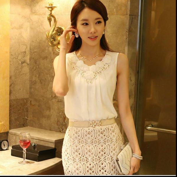 womens clothing new women blouses sleeveless straps bottoming shirt wrinkled white chiffon shirt plus size s 6xl
womens clothing new women blouses sleeveless straps bottoming shirt wrinkled white chiffon shirt plus size s 6xl