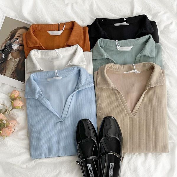 women's t-shirt mooirue 's neck t shirt solid color v-neck pit stripe slim fit thin knit bottom top, White
women's t-shirt mooirue 's neck t shirt solid color v-neck pit stripe slim fit thin knit bottom top, White