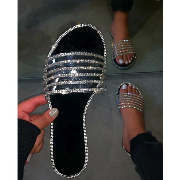 slippers summer woman candy color jelly shoe sequined flat flip flops women beach outdoor shoes bling transparent slides, Black
slippers summer woman candy color jelly shoe sequined flat flip flops women beach outdoor shoes bling transparent slides, Black