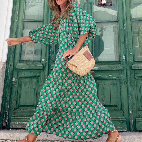 casual dresses lady fashion lantern sleeve printing long dress ankle-length v neck for party, Black;gray
casual dresses lady fashion lantern sleeve printing long dress ankle-length v neck for party, Black;gray