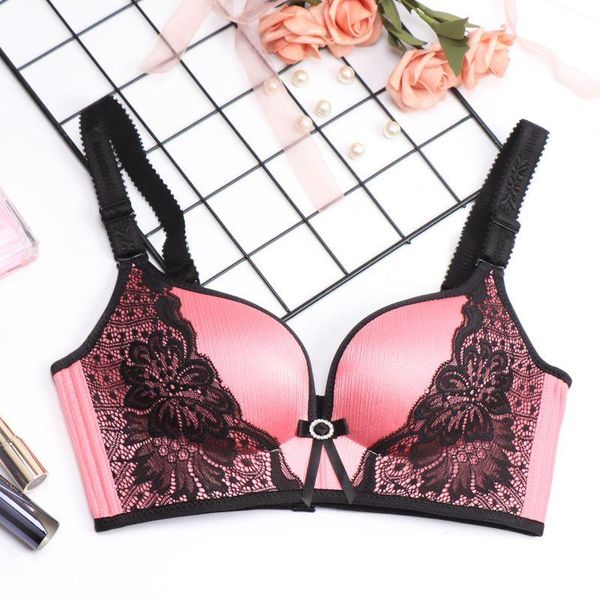 bras push up wireless women lingerie lace floral bralette thin adjusted seamless bra underwear, Red;black
bras push up wireless women lingerie lace floral bralette thin adjusted seamless bra underwear, Red;black