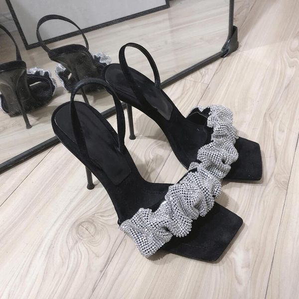 pleated ruffles crystal pumps party dress women back strap high heels open toe bling ladies black sandals summer fashion
pleated ruffles crystal pumps party dress women back strap high heels open toe bling ladies black sandals summer fashion