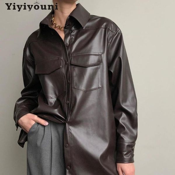 women's leather & faux yiyiyouni casual pu jacket women loose lapel biker jackets female high street pockets black single-breasted coat
women's leather & faux yiyiyouni casual pu jacket women loose lapel biker jackets female high street pockets black single-breasted coat