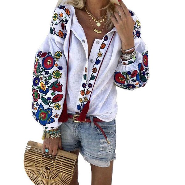 new women ethnic blouse autumn lantern sleeve slim blouses shirts flower chic women casual loose blouse 2019, White
new women ethnic blouse autumn lantern sleeve slim blouses shirts flower chic women casual loose blouse 2019, White
